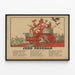 Vintage Polish Political Propaganda Poster — framed artwork on a wall