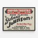 Poster vintage per la pièce contro la guerra Johnny Johnson al Mayan Theatre — quadro incorniciato alla parete