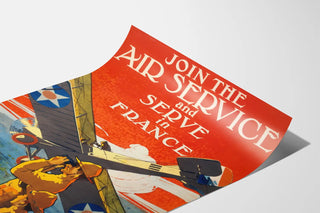Poster vintage militare Air Service France 1917
