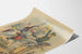 Vintage poster of Toys and New Year's gifts with children in costumes and antique toys