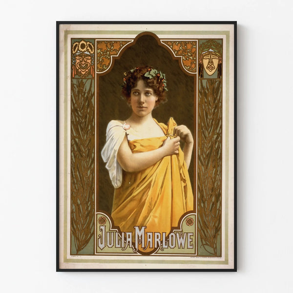 Poster vintage in stile Art Nouveau di Julia Marlowe