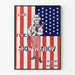 Vintage poster 'June The Show Window' American flag