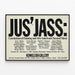 Exhibition poster 'Jus' Jass' - Classic African-American painting and music — framed artwork on a wall