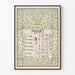 Decorative March calendar poster with floral motifs