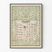 Wall Poster Calendar March 1899 Art Nouveau with Foliage