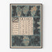 Vintage-Kalenderposter Oktober 1896 Weinranken-Dekor