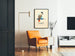 Poster vintage con pappagallo e berretto blu navy Keep It Under Your Hat