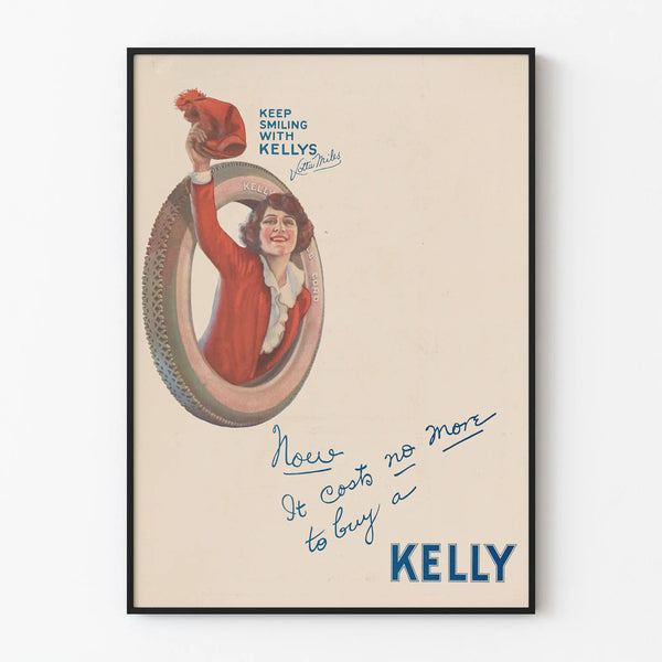 Poster pubblicitario vintage Kellys per decorazione murale