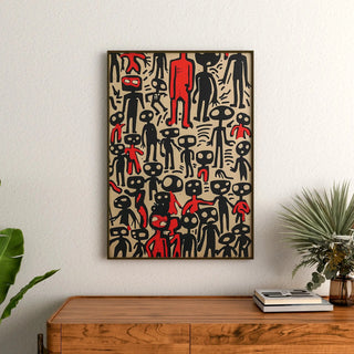 Tableau Pop Art - Figures Abstraites | Reproduction Tableau Décoration murale affiche copie