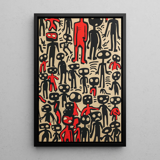 Pop Art Poster - Abstract Figures