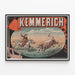 Poster Murale Kemmerich Cavaliere e Toro Vintage — quadro incorniciato alla parete