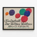 Vintage-Poster Kinderball 1912 mit bunten Ballons — gerahmtes Bild an der Wand