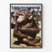 Poster vintage Kinderboekenweek con scimmietta seduta