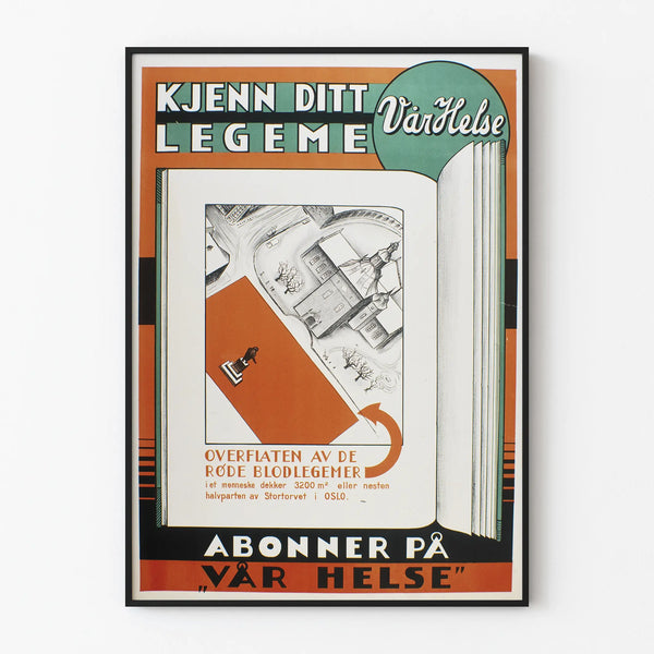 Vintage-Poster Norwegische Gesundheit und Körper