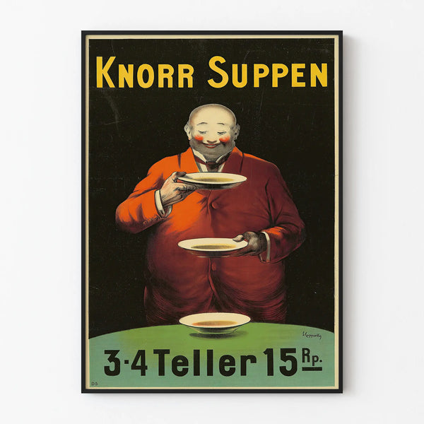 Poster pubblicitario vintage Knorr Suppen per decorazione murale