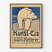 Vintage-Poster Eisbär Kunst-Eis für Wanddekoration
