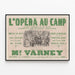 Poster vintage Opéra Comique L'Opéra au Camp — quadro incorniciato alla parete