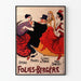 Vintage poster of Folies Bergère dancers and artists
