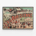 Vintage Poster La Vie Parisienne Festive and Elegant Scene — framed artwork on a wall