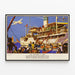 Vintage-Transport-Poster am Viktoriasee in Afrika — gerahmtes Bild an der Wand