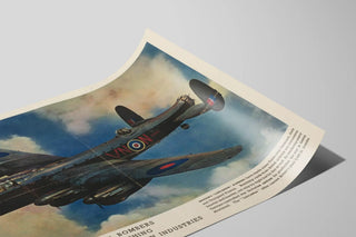 Vintage-Poster Lancaster-Bomber – Militärische Luftfahrt Wanddekoration — Ansicht des Kunstwerks