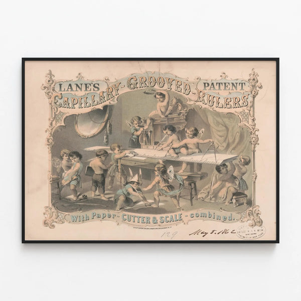 lanes-patent-capillary-grooved-rulers-with-paper-cutter-scale-combined