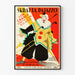 Vintage-Poster mit buntem Clown – Wanddekoration