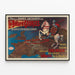 Poster vintage Le Billard Georges Triomphe universalmente — quadro incorniciato alla parete