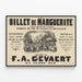 Vintage-Poster Le Billet de Marguerite - Operette in 3 Akten — gerahmtes Bild an der Wand
