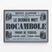 Vintage Poster The Last Word of Rocambole by Ponson du Terrail — framed artwork on a wall