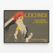 Vintage-Poster Leichner Puder und Parfüm — gerahmtes Bild an der Wand