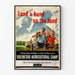 Poster vintage Lend a Hand on the Land - Campagna agricola volontaria