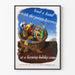 Poster vintage raccolta di patate in fattoria