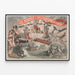 Vintage Poster: The Dramas and Splendors of the Sea at the Delille Theater — framed artwork on a wall
