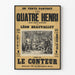 Poster vintage Les Quatre Henri - Grande Storia Romanzata di Léon Beauvallet