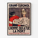 Poster teatrale vintage L'Uomo che ha ucciso la morte Grand Guignol