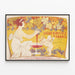 Poster vintage Ligue Vinicole di Francia grappolo d'uva e Cupido — quadro incorniciato alla parete