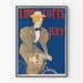 Poster vintage Lippincott’s luglio 1896 Donna in bicicletta