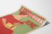 Vintage-Poster Lippincott's Juni mit Frau in rotem Kleid