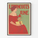Vintage-Poster Lippincott's Juni mit Frau in rotem Kleid