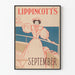 Vintage-Poster Lippincotts September Wanddekoration