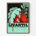 Vintage-Poster Livartil Artischocke und Herz Wanddekoration