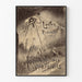 Vintage illustrated poster The arrival of the Martians