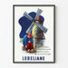 Poster vintage Mulino e Mugnaio addormentato Lobeliane