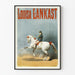 Vintage Poster Louisa Lankast Horseback Riding and White Horse