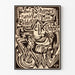 Artistic poster in linocut print with Cubist motifs