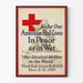 Poster vintage Croce Rossa americana 1919 - Decorazione murale retrò