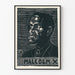 Dekoratives Poster im Malcolm X-Stil Linolschnitt