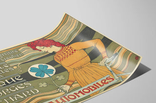 Poster vintage marca Georges Richard Cycles e Automobili — vista dell’opera