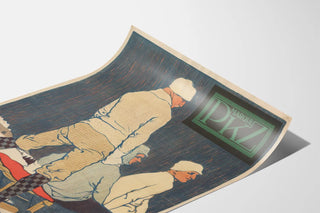Poster vintage Marca PKZ Sport invernale in montagna